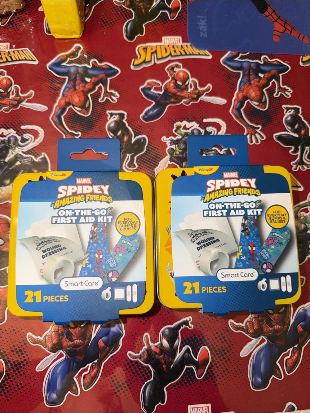 NEW Spidey and His Amazing Friends First Aid Kit Tin Set (2 Count)